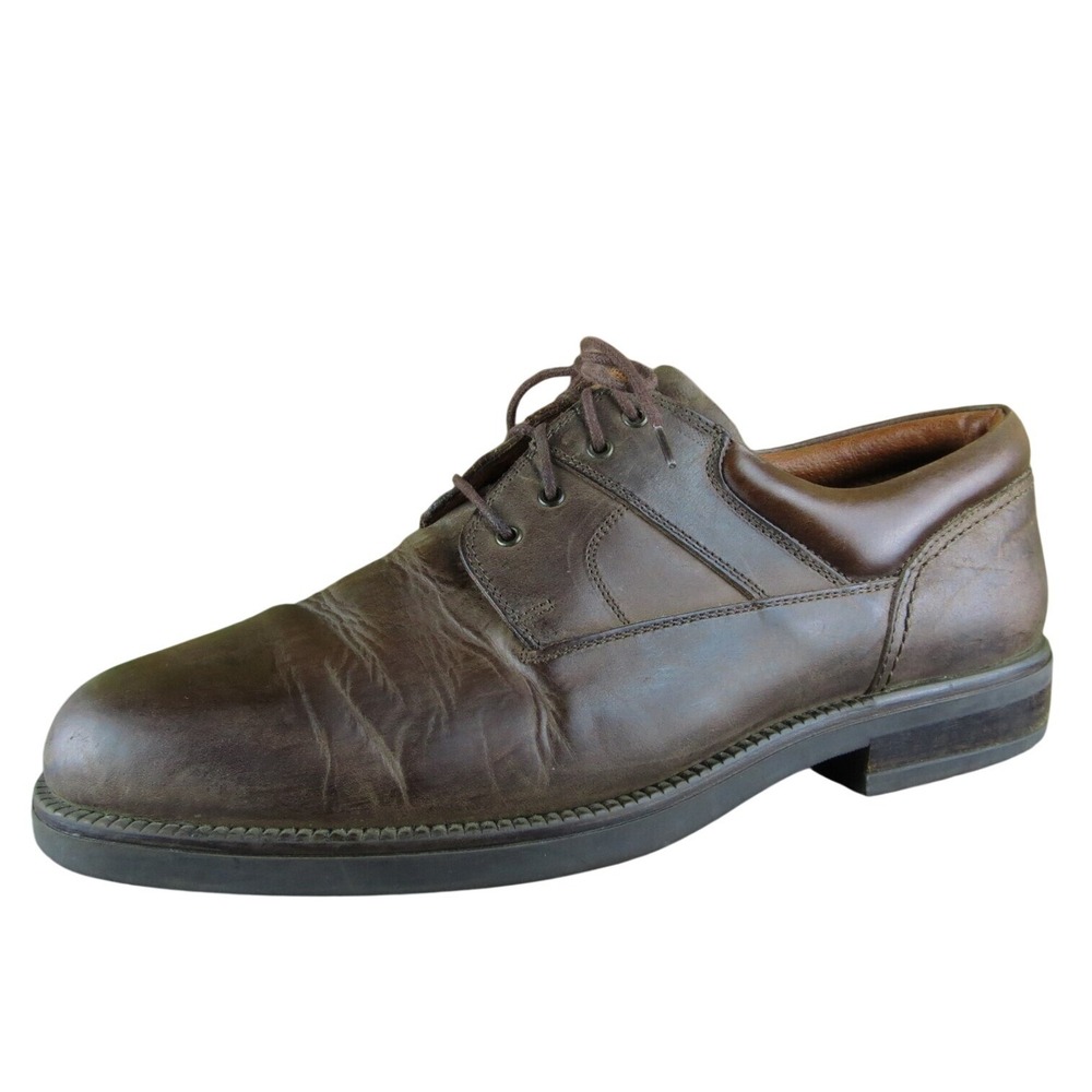 Johnston & Murphy Waterproof Men Derby Oxfords Shoes Sz 11 Brown Leather Lace Up